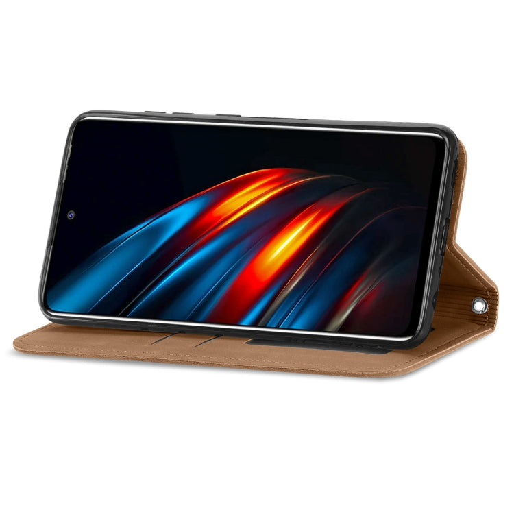 For TECNO Pova 2 Retro Skin Feel Business Magnetic Horizontal Flip Leather Case with Holder & Card Slots & Wallet & Photo Frame