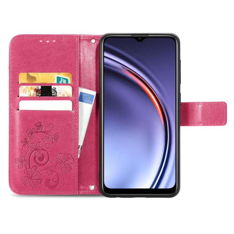 For Huawei Maimang 10 SE Four-leaf Clasp Embossed Buckle Mobile Phone Protection Leather Case with Lanyard & Card Slot & Wallet & Bracket Function