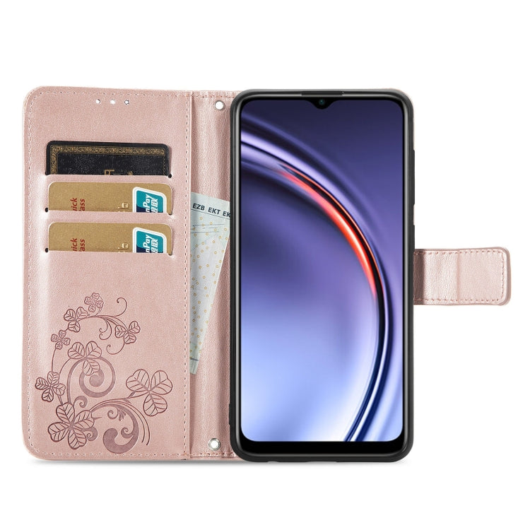 For Huawei Maimang 10 SE Four-leaf Clasp Embossed Buckle Mobile Phone Protection Leather Case with Lanyard & Card Slot & Wallet & Bracket Function