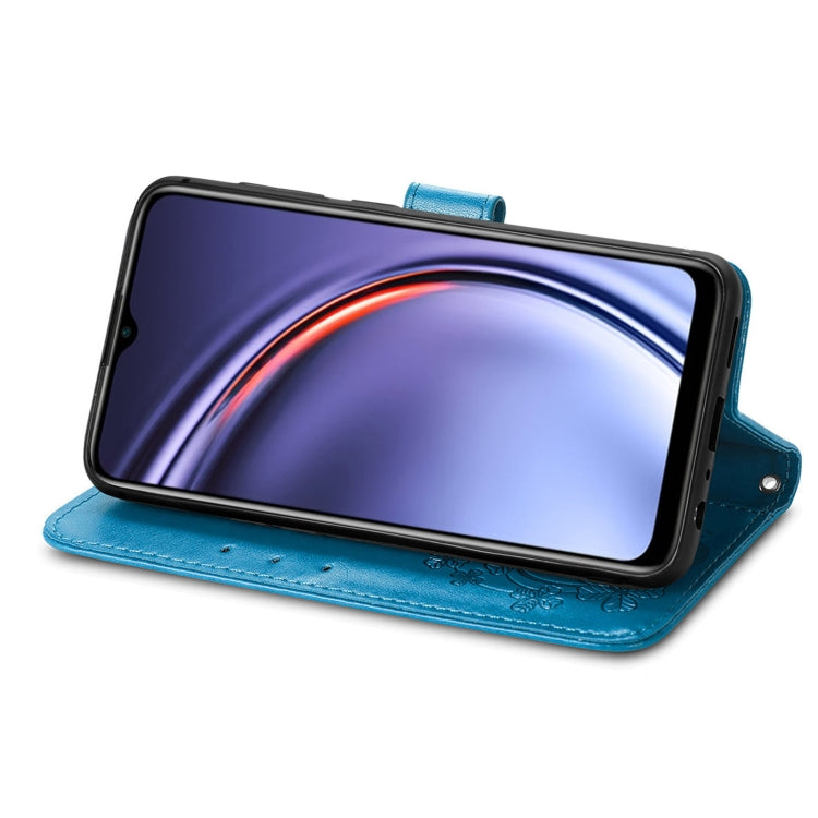 For Huawei Maimang 10 SE Four-leaf Clasp Embossed Buckle Mobile Phone Protection Leather Case with Lanyard & Card Slot & Wallet & Bracket Function