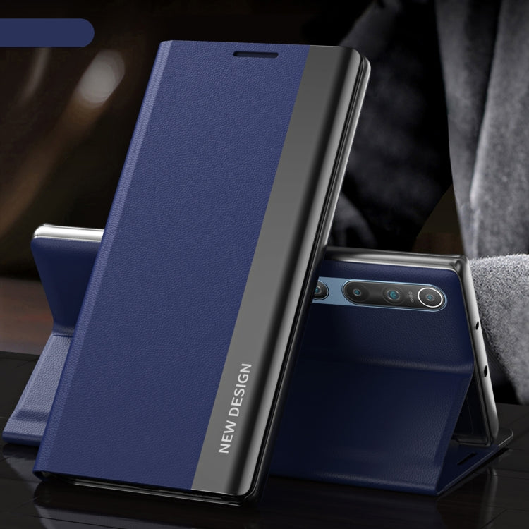 For Xiaomi Mi 10 / Mi 10 Pro Side Electroplated Magnetic Ultra-Thin Horizontal Flip Leather Case with Holder