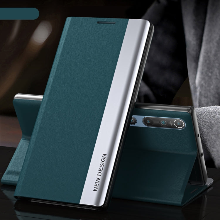 For Xiaomi Mi 10 / Mi 10 Pro Side Electroplated Magnetic Ultra-Thin Horizontal Flip Leather Case with Holder