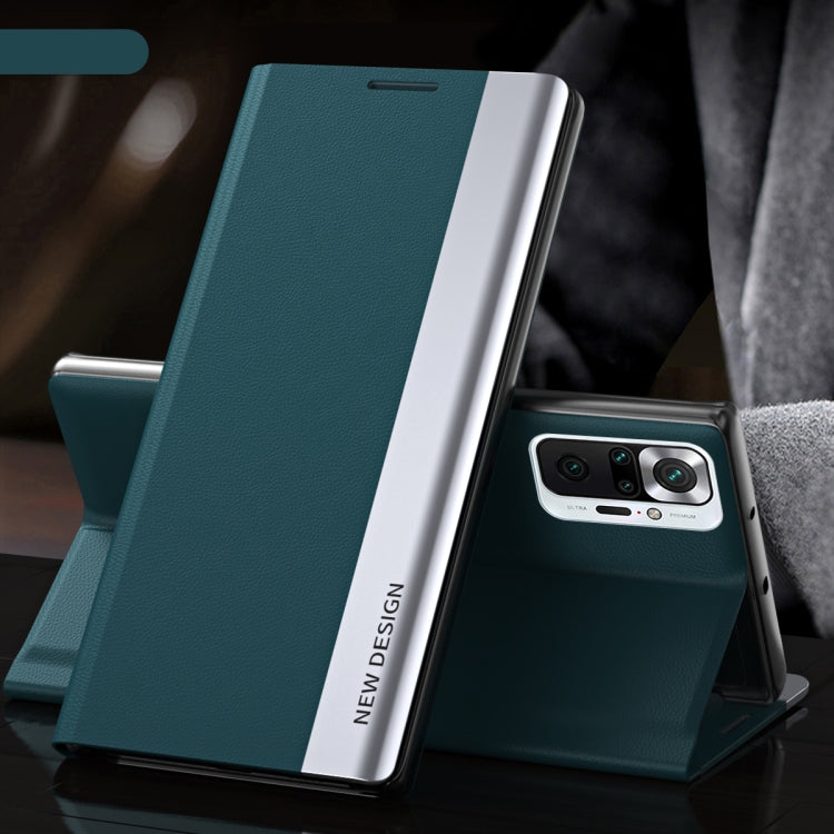 For Xiaomi Mi 10T / Mi 10T Pro Side Electroplated Magnetic Ultra-Thin Horizontal Flip Leather Case with Holder