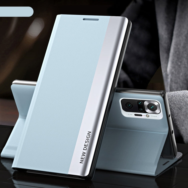 For Xiaomi Mi 10T / Mi 10T Pro Side Electroplated Magnetic Ultra-Thin Horizontal Flip Leather Case with Holder