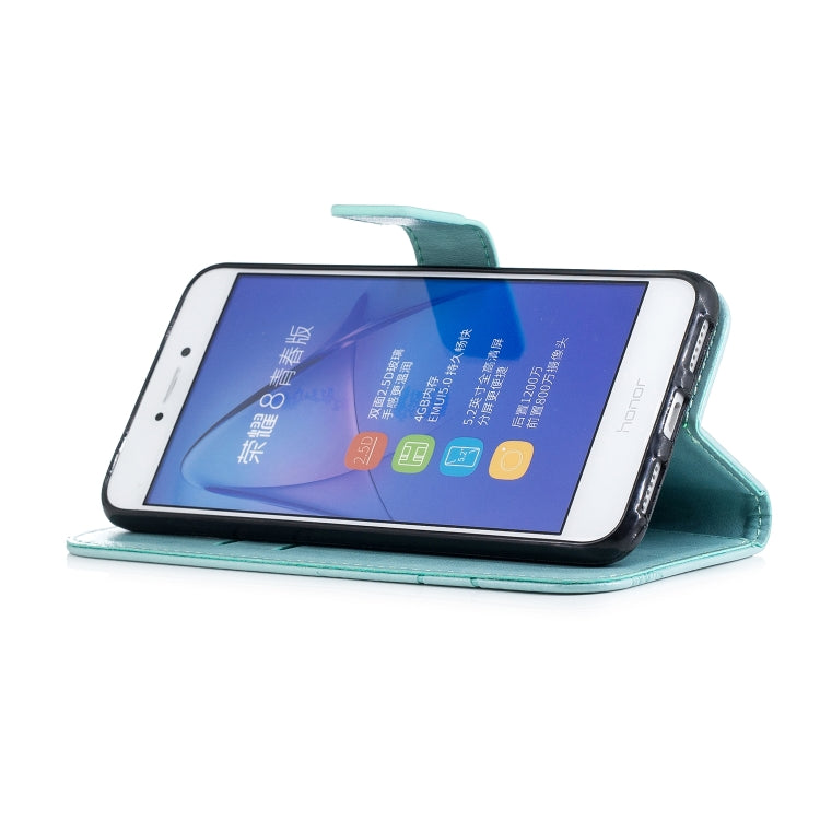 Diamond Encrusted Butterflies Love Flowers Pattern Horizontal Flip Leather Case with for Huawei P8 Lite (2017)  , Holder & Card Slots & Wallet & Lanyard