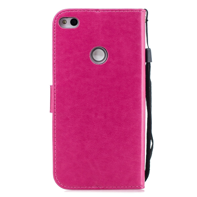 Diamond Encrusted Butterflies Love Flowers Pattern Horizontal Flip Leather Case with for Huawei P8 Lite (2017)  , Holder & Card Slots & Wallet & Lanyard