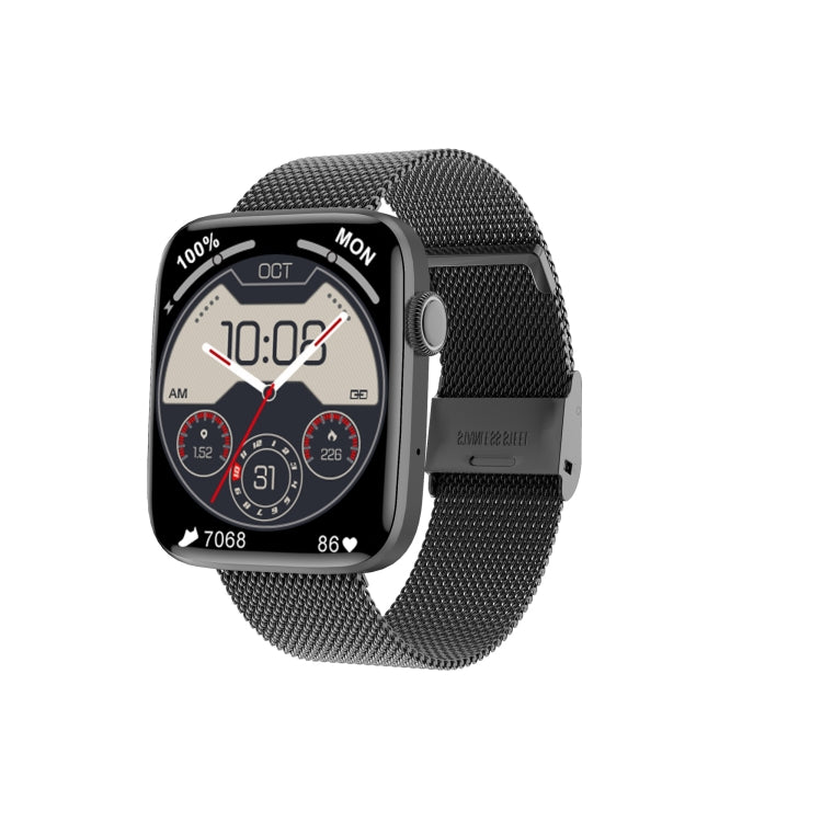 DT1 1.8 inch Color Screen Smart Watch, Steel Watchband,IP68 Waterproof,Support GPS Track/Bluetooth Call/Heart Rate Monitoring/Blood Pressure Monitoring/Sleep Monitoring/Female Menstrual Cycle