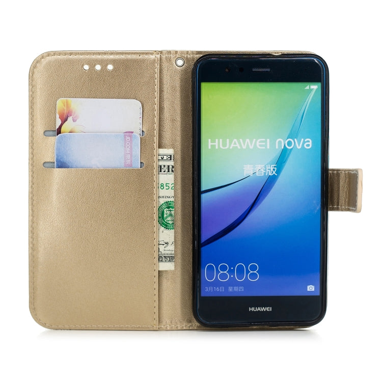 Diamond Encrusted Butterflies Love Flowers Pattern Horizontal Flip Leather Case with for Huawei P10 Lite , Holder & Card Slots & Wallet & Lanyard