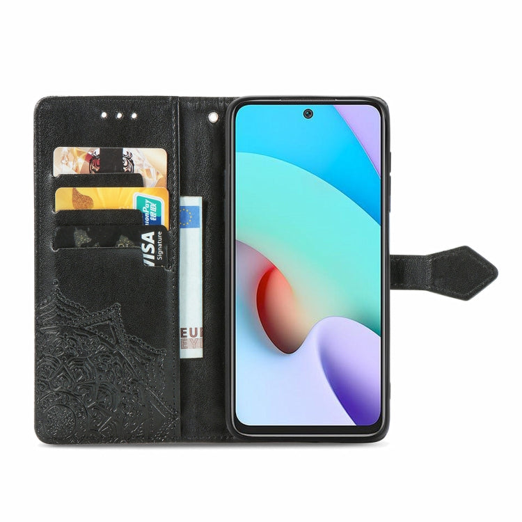 For Xiaomi Redmi 10 Mandala Embossing Pattern Horizontal Flip Leather Case with Holder & Card Slots & Wallet & Lanyard