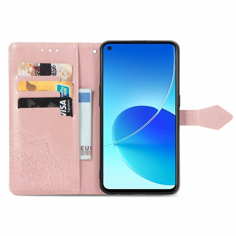For OPPO Reno6 Z Mandala Embossing Pattern Horizontal Flip Leather Case with Holder & Card Slots & Wallet & Lanyard