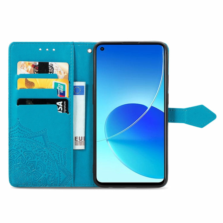 For OPPO Reno6 Z Mandala Embossing Pattern Horizontal Flip Leather Case with Holder & Card Slots & Wallet & Lanyard