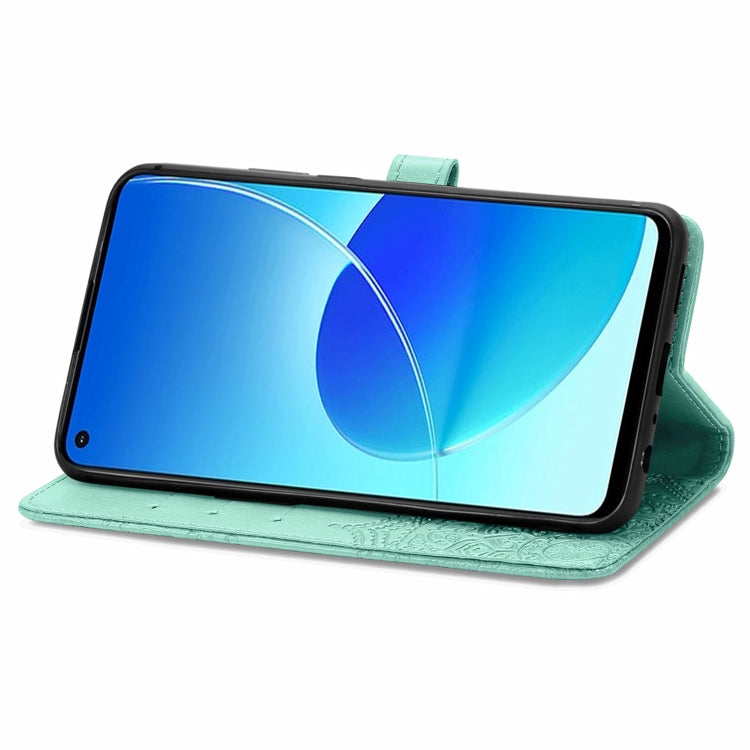 For OPPO Reno6 Z Mandala Embossing Pattern Horizontal Flip Leather Case with Holder & Card Slots & Wallet & Lanyard