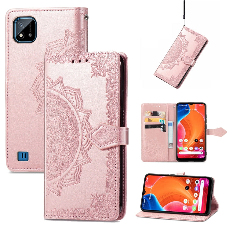 For OPPO Realme C20 Mandala Embossing Pattern Horizontal Flip Leather Case with Holder & Card Slots & Wallet & Lanyard
