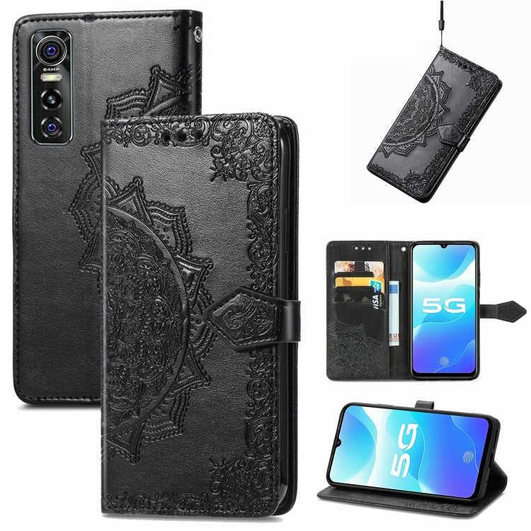 For vivo S7 E Mandala Embossing Pattern Horizontal Flip Leather Case with Holder & Card Slots & Wallet & Lanyard