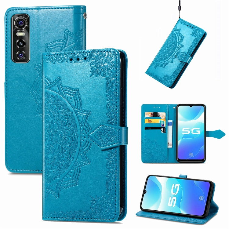 For vivo S7 E Mandala Embossing Pattern Horizontal Flip Leather Case with Holder & Card Slots & Wallet & Lanyard