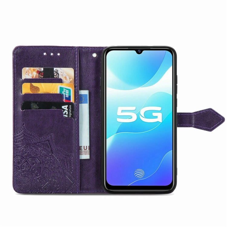 For vivo S7 E Mandala Embossing Pattern Horizontal Flip Leather Case with Holder & Card Slots & Wallet & Lanyard