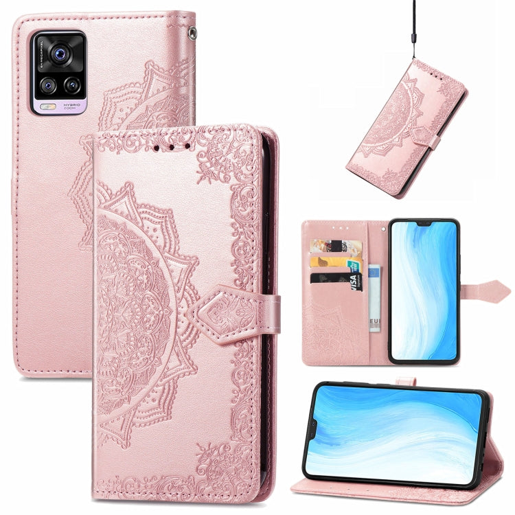 For vivo S7 Mandala Embossing Pattern Horizontal Flip Leather Case with Holder & Card Slots & Wallet & Lanyard
