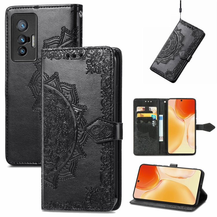 For vivo X70 Mandala Embossing Pattern Horizontal Flip Leather Case with Holder & Card Slots & Wallet & Lanyard