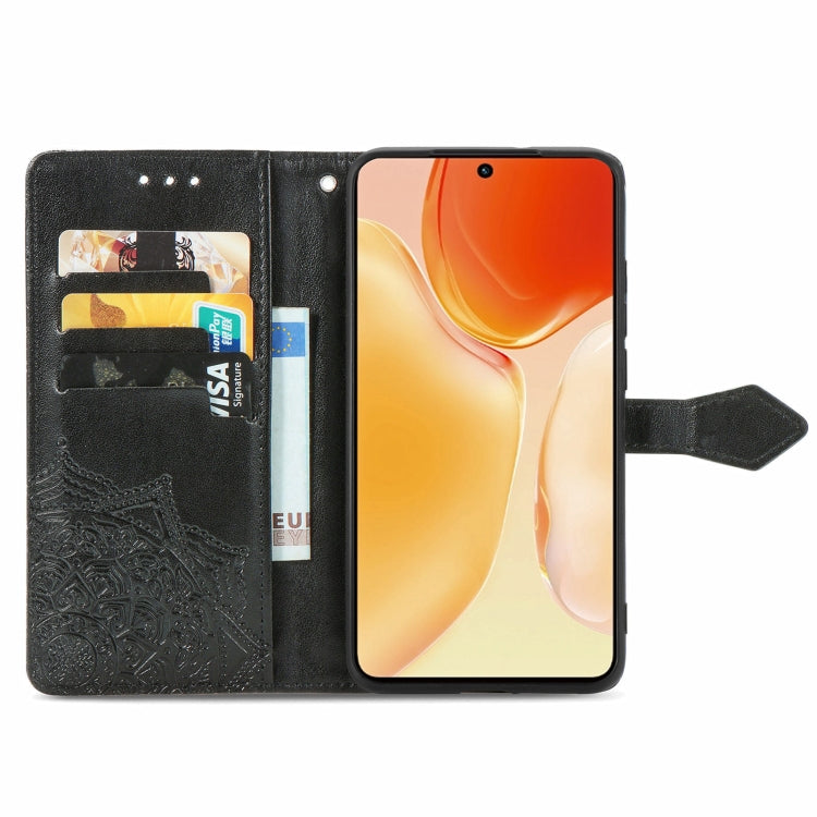 For vivo X70 Mandala Embossing Pattern Horizontal Flip Leather Case with Holder & Card Slots & Wallet & Lanyard
