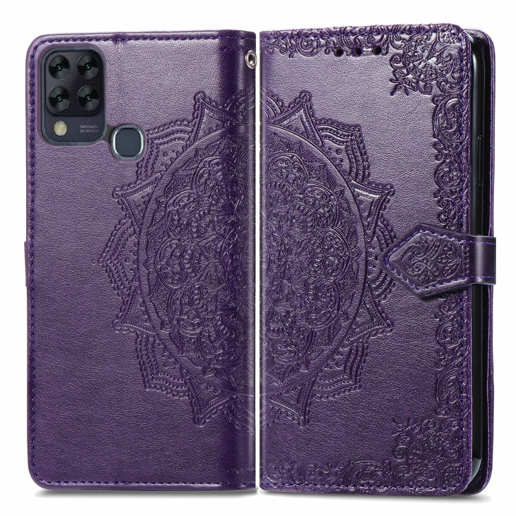 For Infinix HOT 10T Mandala Embossing Pattern Horizontal Flip Leather Case with Holder & Card Slots & Wallet & Lanyard