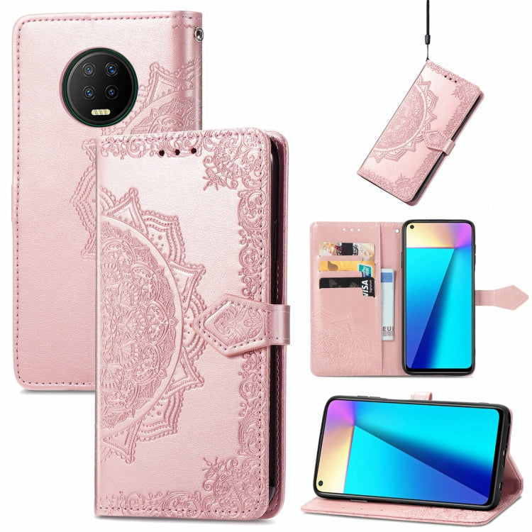 For Infinix Note 7 Mandala Embossing Pattern Horizontal Flip Leather Case with Holder & Card Slots & Wallet & Lanyard