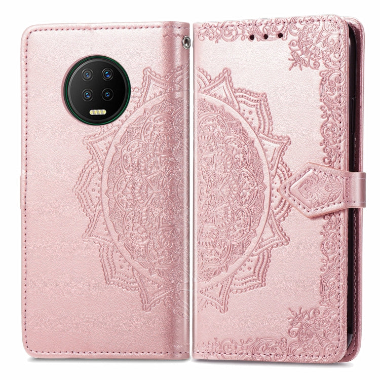 For Infinix Note 7 Mandala Embossing Pattern Horizontal Flip Leather Case with Holder & Card Slots & Wallet & Lanyard