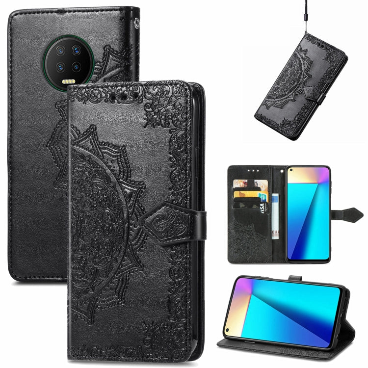 For Infinix Note 7 Mandala Embossing Pattern Horizontal Flip Leather Case with Holder & Card Slots & Wallet & Lanyard