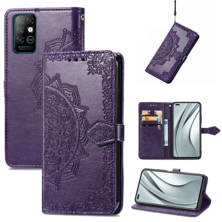 For Infinix Note 8 Mandala Embossing Pattern Horizontal Flip Leather Case with Holder & Card Slots & Wallet & Lanyard