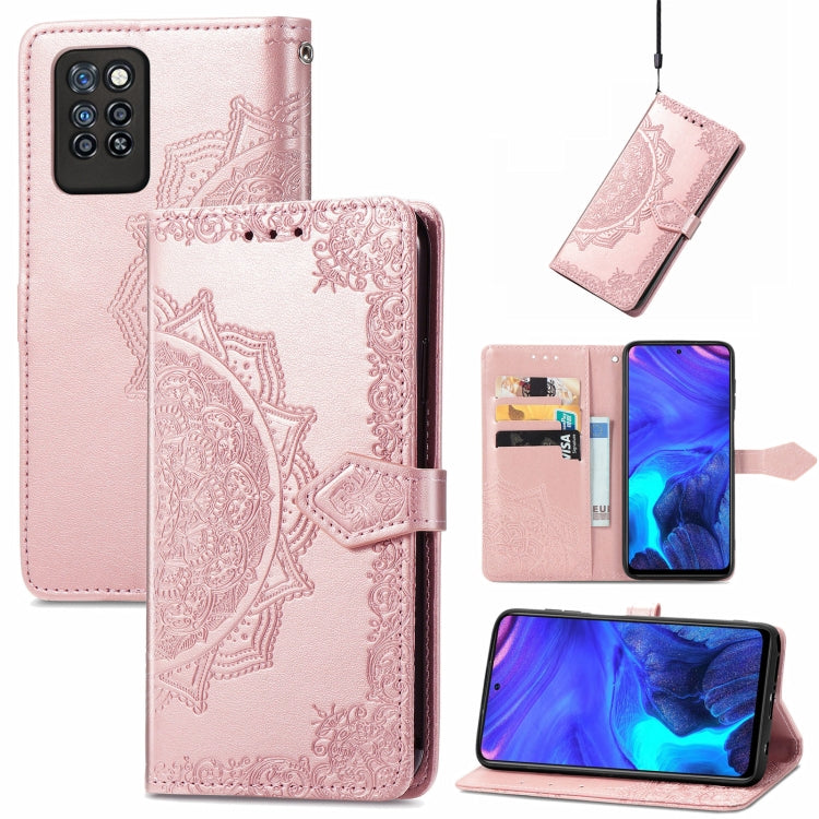 For Infinix Note 10 Pro Mandala Embossing Pattern Horizontal Flip Leather Case with Holder & Card Slots & Wallet & Lanyard