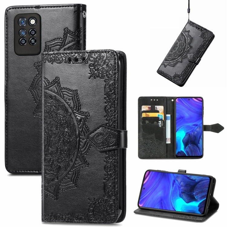 For Infinix Note 10 Pro Mandala Embossing Pattern Horizontal Flip Leather Case with Holder & Card Slots & Wallet & Lanyard