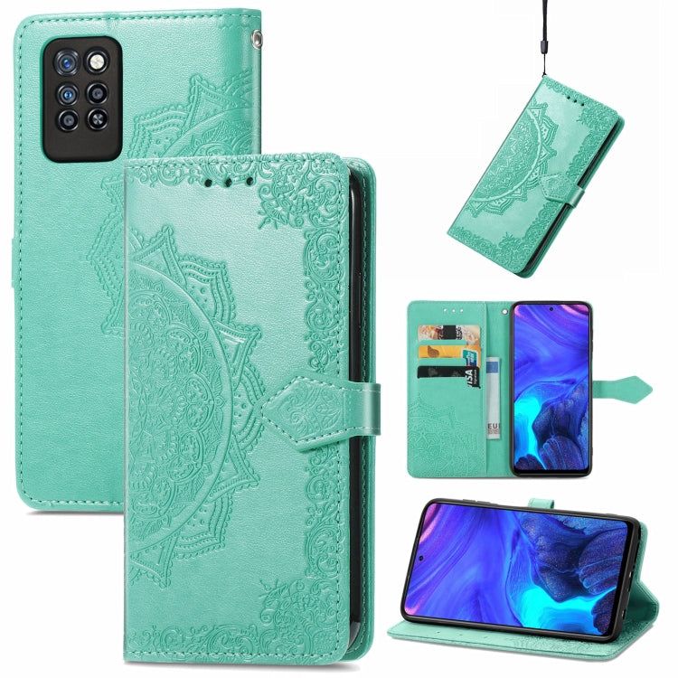 For Infinix Note 10 Pro Mandala Embossing Pattern Horizontal Flip Leather Case with Holder & Card Slots & Wallet & Lanyard