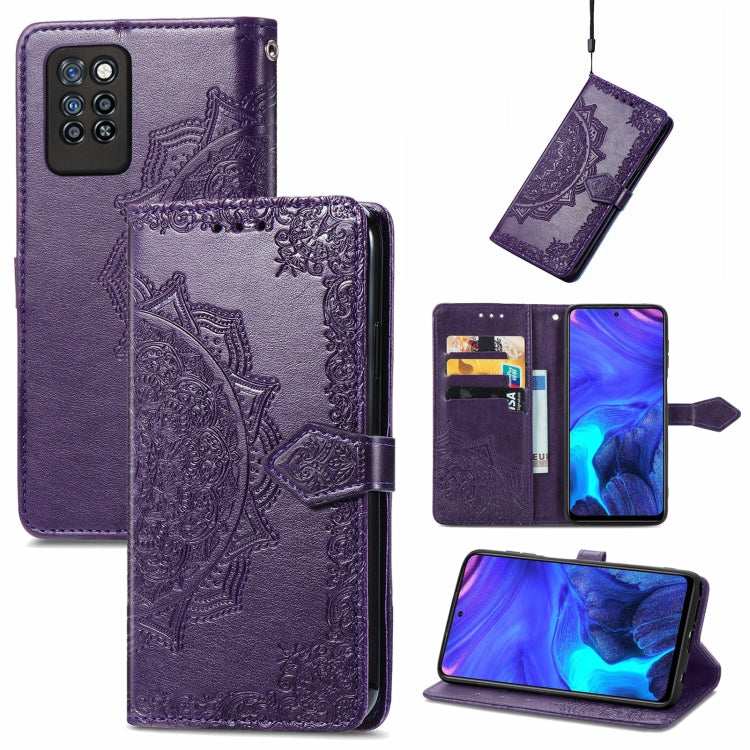 For Infinix Note 10 Pro Mandala Embossing Pattern Horizontal Flip Leather Case with Holder & Card Slots & Wallet & Lanyard