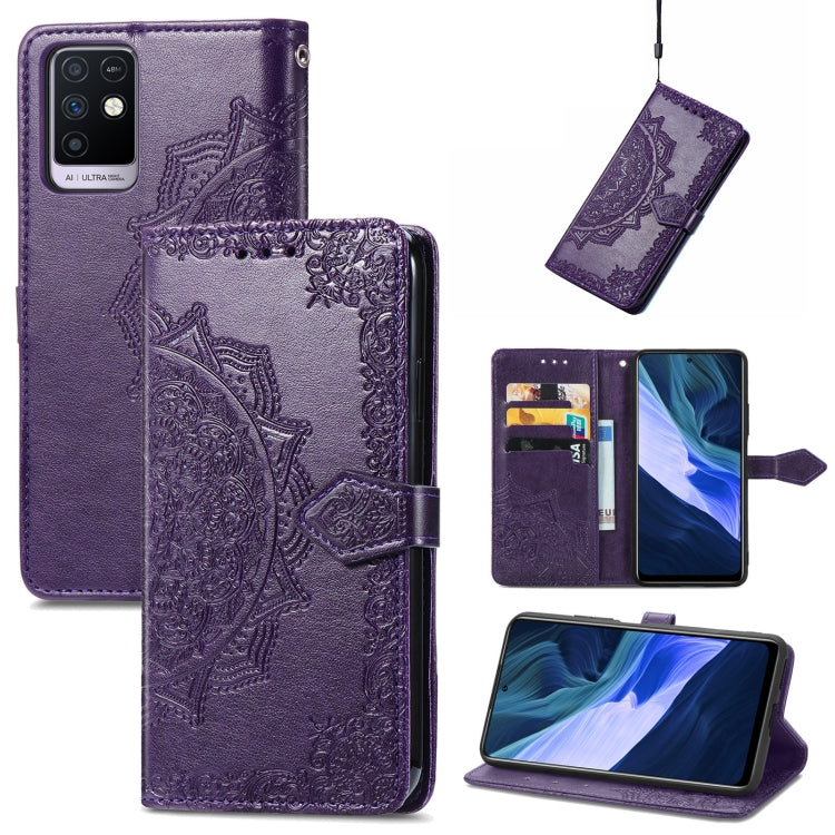 For Infinix Note 10 Mandala Embossing Pattern Horizontal Flip Leather Case with Holder & Card Slots & Wallet & Lanyard