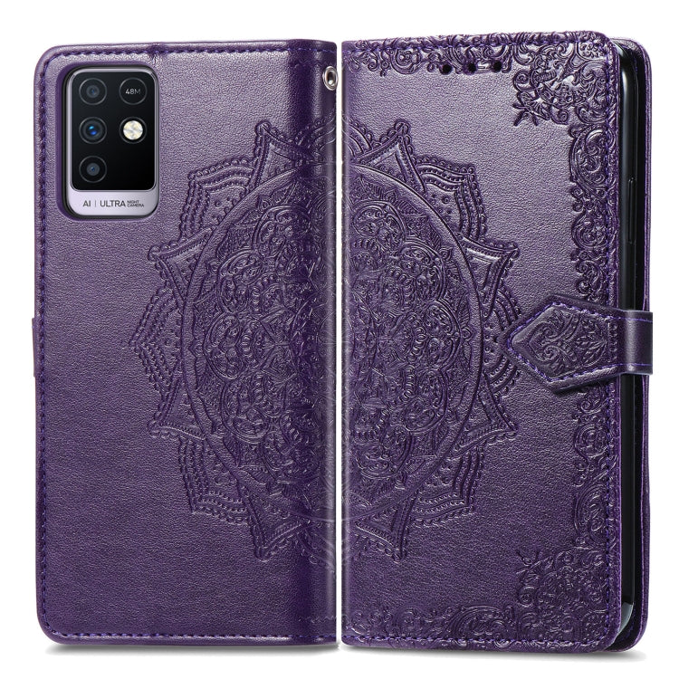 For Infinix Note 10 Mandala Embossing Pattern Horizontal Flip Leather Case with Holder & Card Slots & Wallet & Lanyard