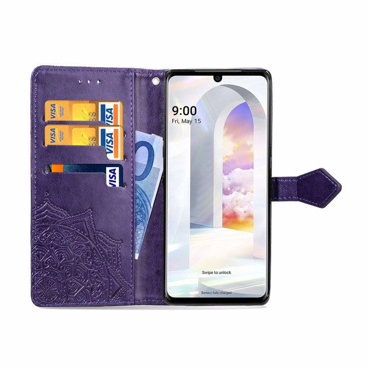For LG Velvet 2 Pro Mandala Embossing Pattern Horizontal Flip Leather Case with Holder & Card Slots & Wallet & Lanyard
