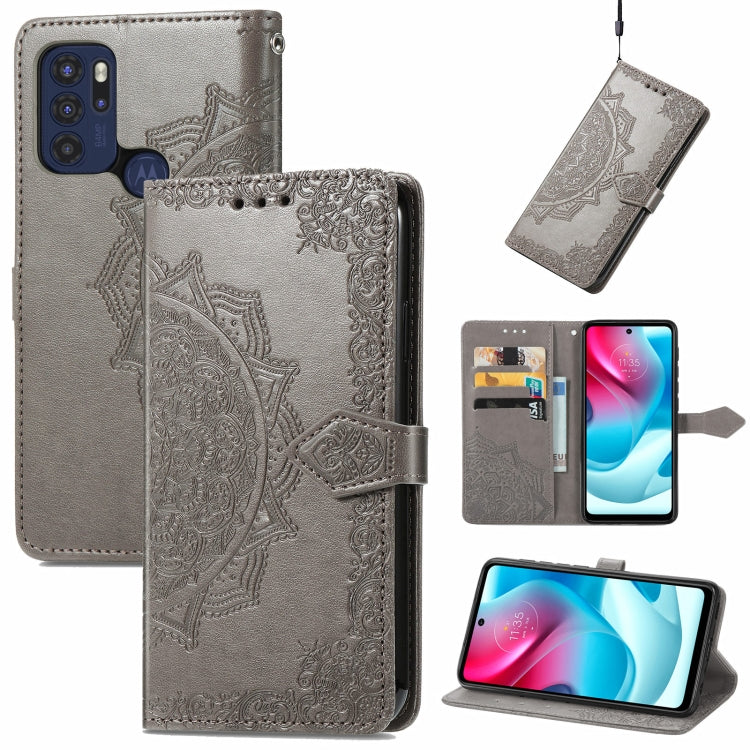 For Motorola Moto G60S Mandala Embossing Pattern Horizontal Flip Leather Case with Holder & Card Slots & Wallet & Lanyard