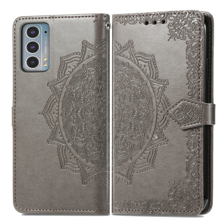 For Motorola Edge 20 Mandala Embossing Pattern Horizontal Flip Leather Case with Holder & Card Slots & Wallet & Lanyard