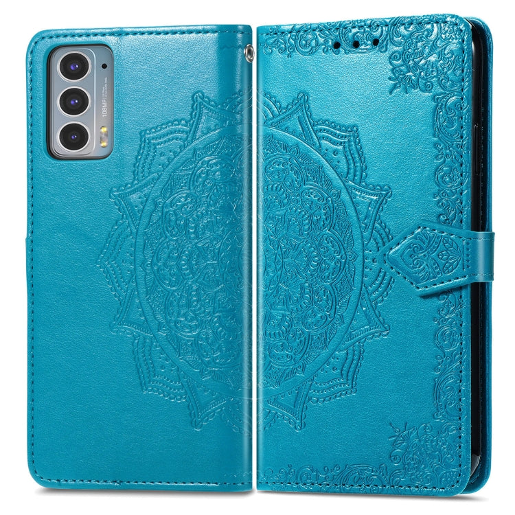 For Motorola Edge 20 Mandala Embossing Pattern Horizontal Flip Leather Case with Holder & Card Slots & Wallet & Lanyard