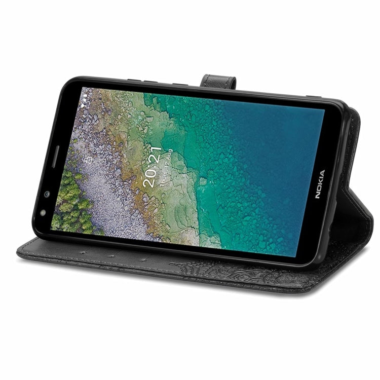 For Nokia C01 Plus Mandala Embossing Pattern Horizontal Flip Leather Case with Holder & Card Slots & Wallet & Lanyard