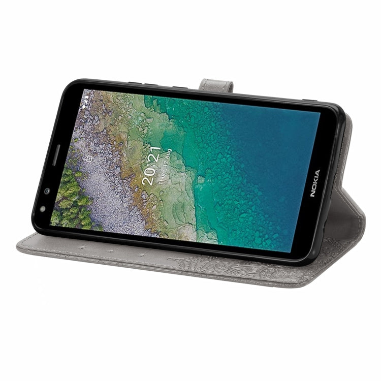 For Nokia C01 Plus Mandala Embossing Pattern Horizontal Flip Leather Case with Holder & Card Slots & Wallet & Lanyard