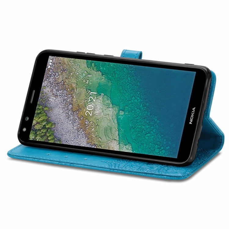 For Nokia C01 Plus Mandala Embossing Pattern Horizontal Flip Leather Case with Holder & Card Slots & Wallet & Lanyard