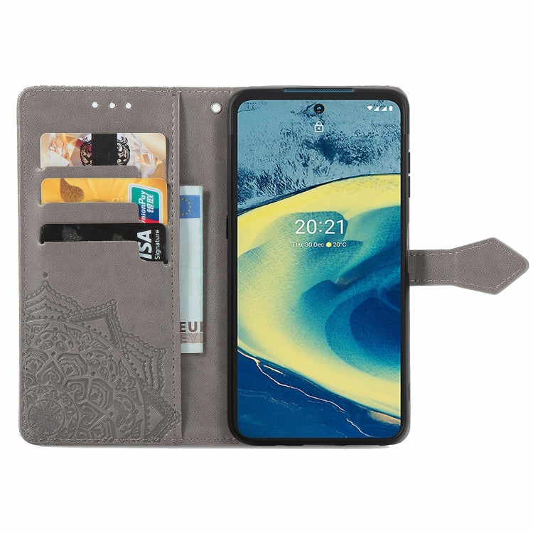 For Nokia XR 20 Mandala Embossing Pattern Horizontal Flip Leather Case with Holder & Card Slots & Wallet & Lanyard