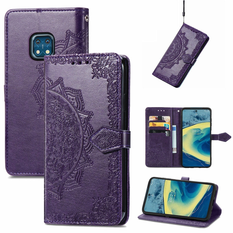 For Nokia XR 20 Mandala Embossing Pattern Horizontal Flip Leather Case with Holder & Card Slots & Wallet & Lanyard