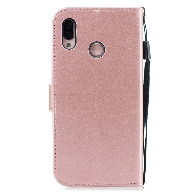 Diamond Encrusted Butterflies Love Flowers Pattern Horizontal Flip Leather Case for Huawei P20 Lite , with Holder & Card Slots & Wallet & Lanyard