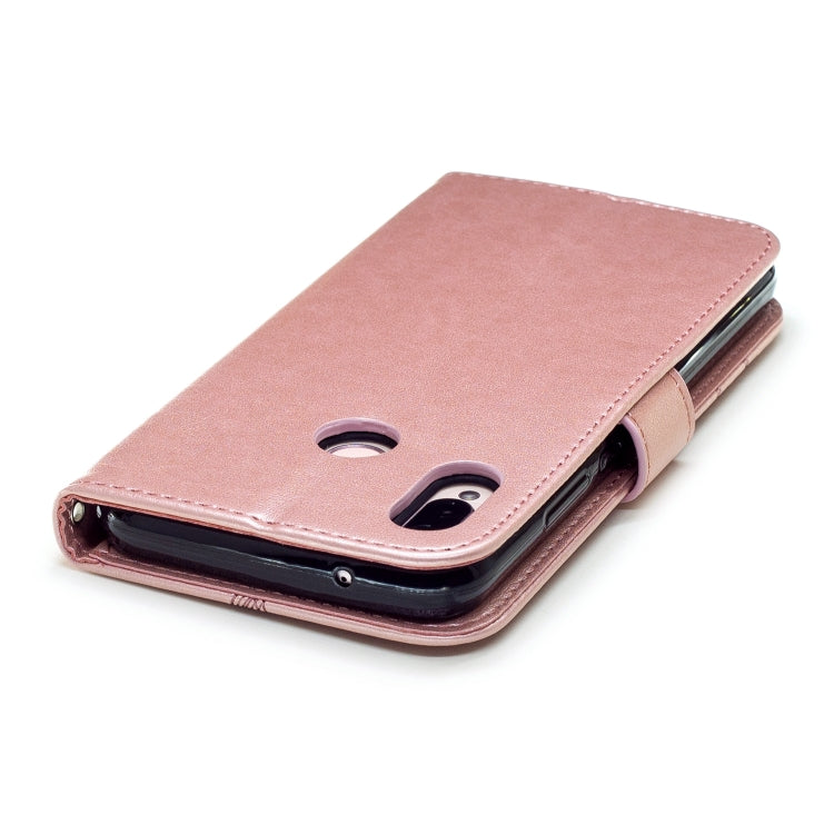 Diamond Encrusted Butterflies Love Flowers Pattern Horizontal Flip Leather Case for Huawei P20 Lite , with Holder & Card Slots & Wallet & Lanyard