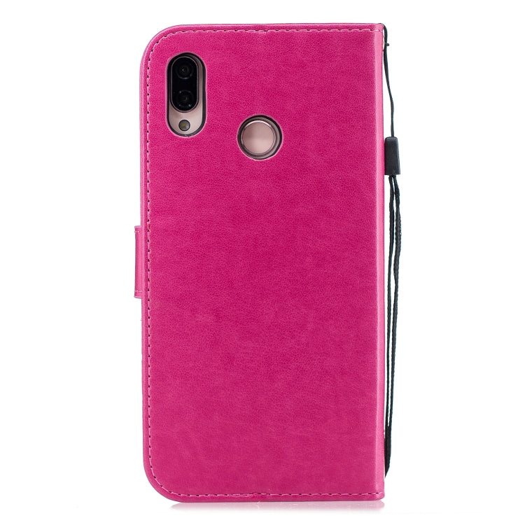 Diamond Encrusted Butterflies Love Flowers Pattern Horizontal Flip Leather Case for Huawei P20 Lite , with Holder & Card Slots & Wallet & Lanyard