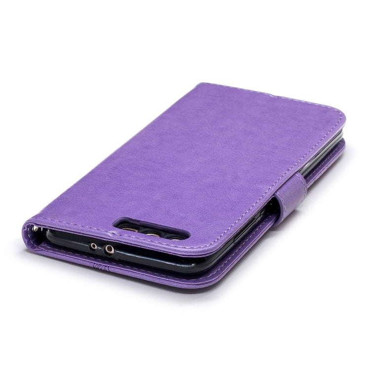 Diamond Encrusted Butterflies Love Flowers Pattern Horizontal Flip Leather Case for Huawei Honor 9 ,  with Holder & Card Slots & Wallet & Lanyard