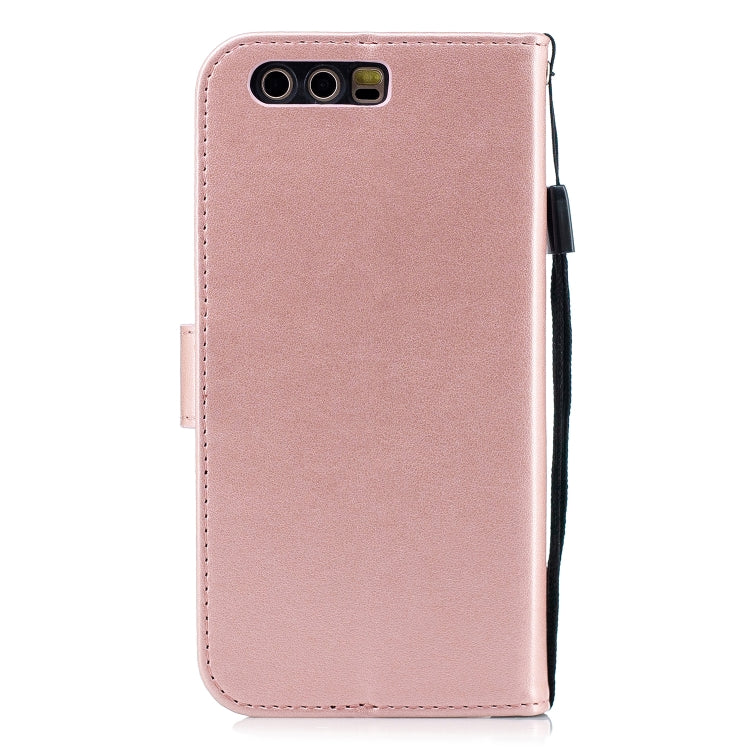 Diamond Encrusted Butterflies Love Flowers Pattern Horizontal Flip Leather Case for Huawei Honor 9 ,  with Holder & Card Slots & Wallet & Lanyard