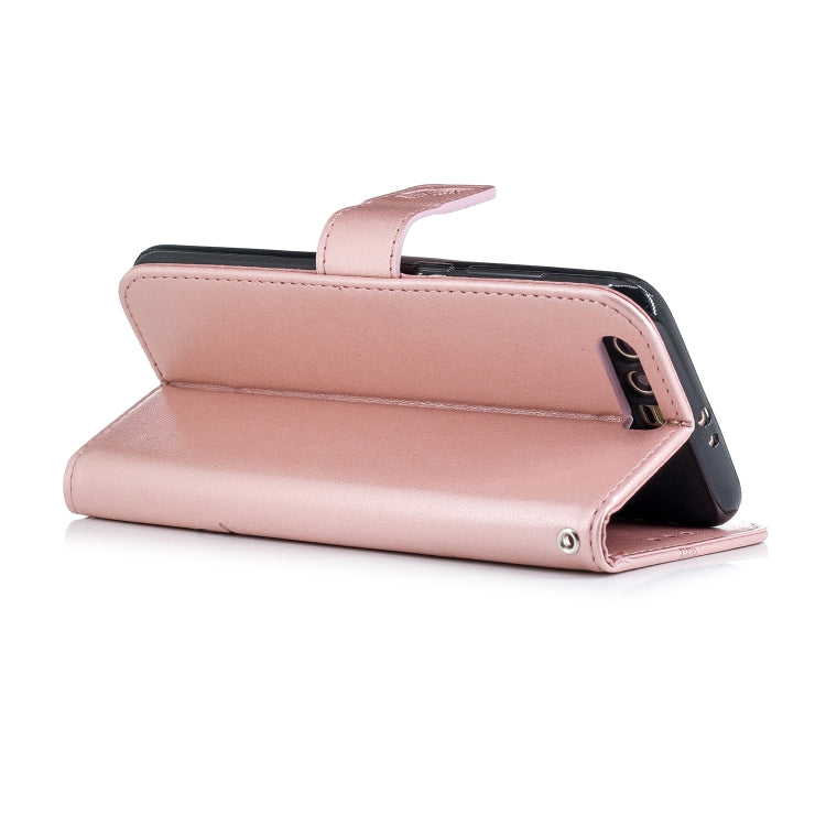 Diamond Encrusted Butterflies Love Flowers Pattern Horizontal Flip Leather Case for Huawei Honor 9 ,  with Holder & Card Slots & Wallet & Lanyard