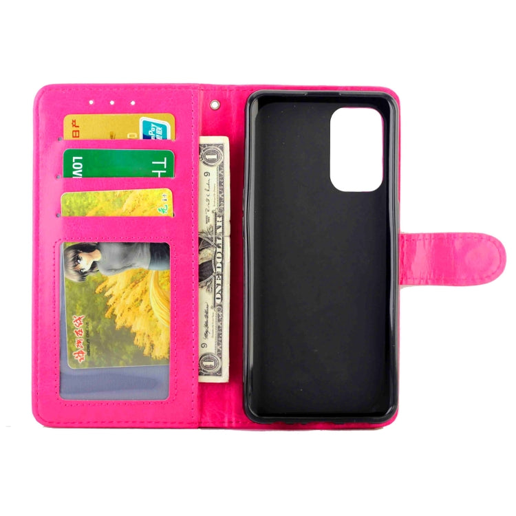 For OPPO Reno6 4G Crazy Horse Texture Leather Horizontal Flip Protective Case with Holder & Card Slots & Wallet & Photo Frame